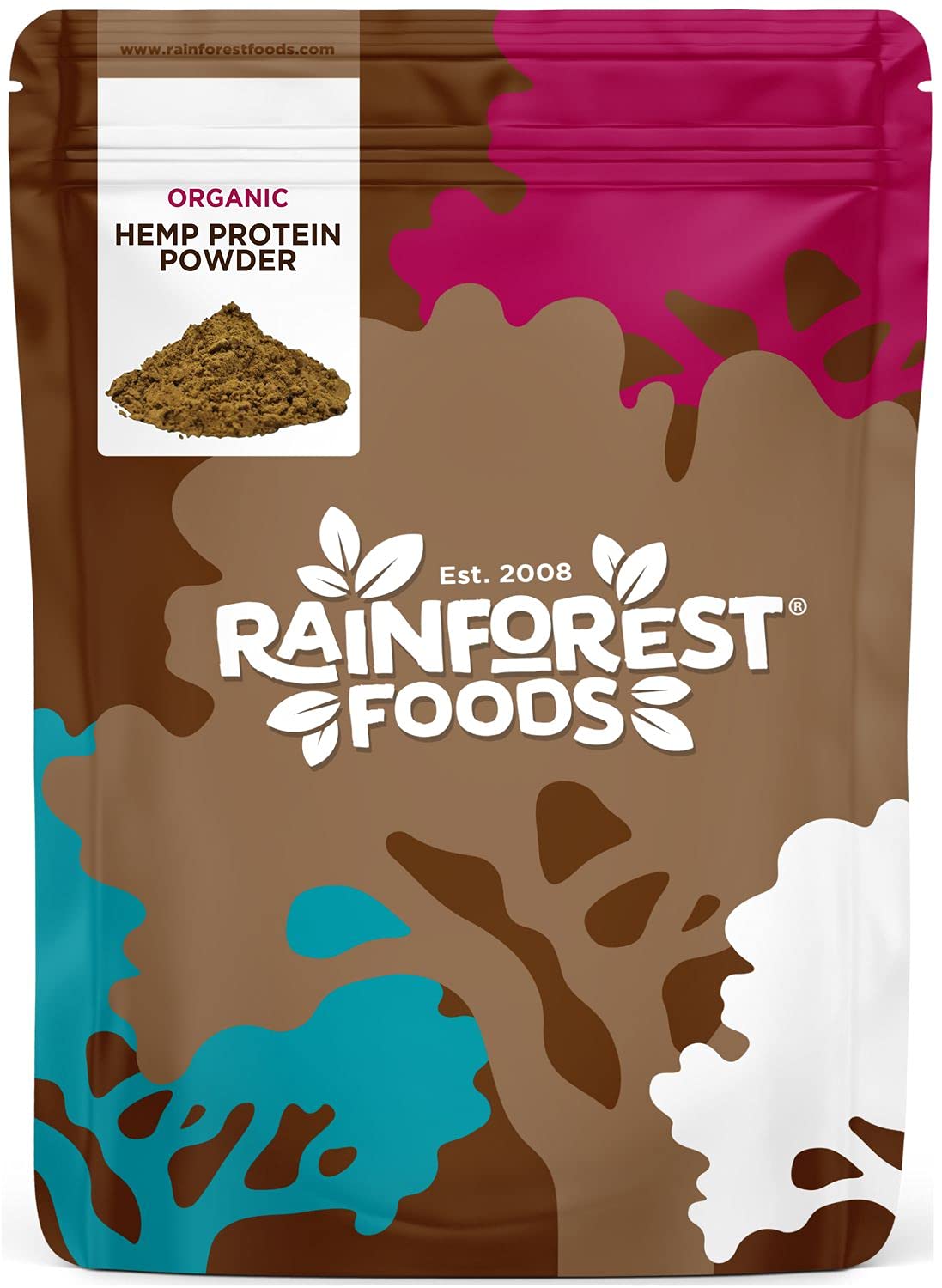 Rainforest Foods Organic Raw Hemp Protein Powder 900g Rainforest FoodsUS supplements