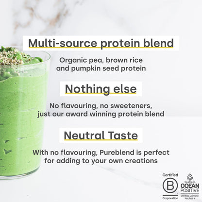 Form Pureblend Protein - Unflavoured and Unsweetened Vegan Protein Powder FormUS supplements