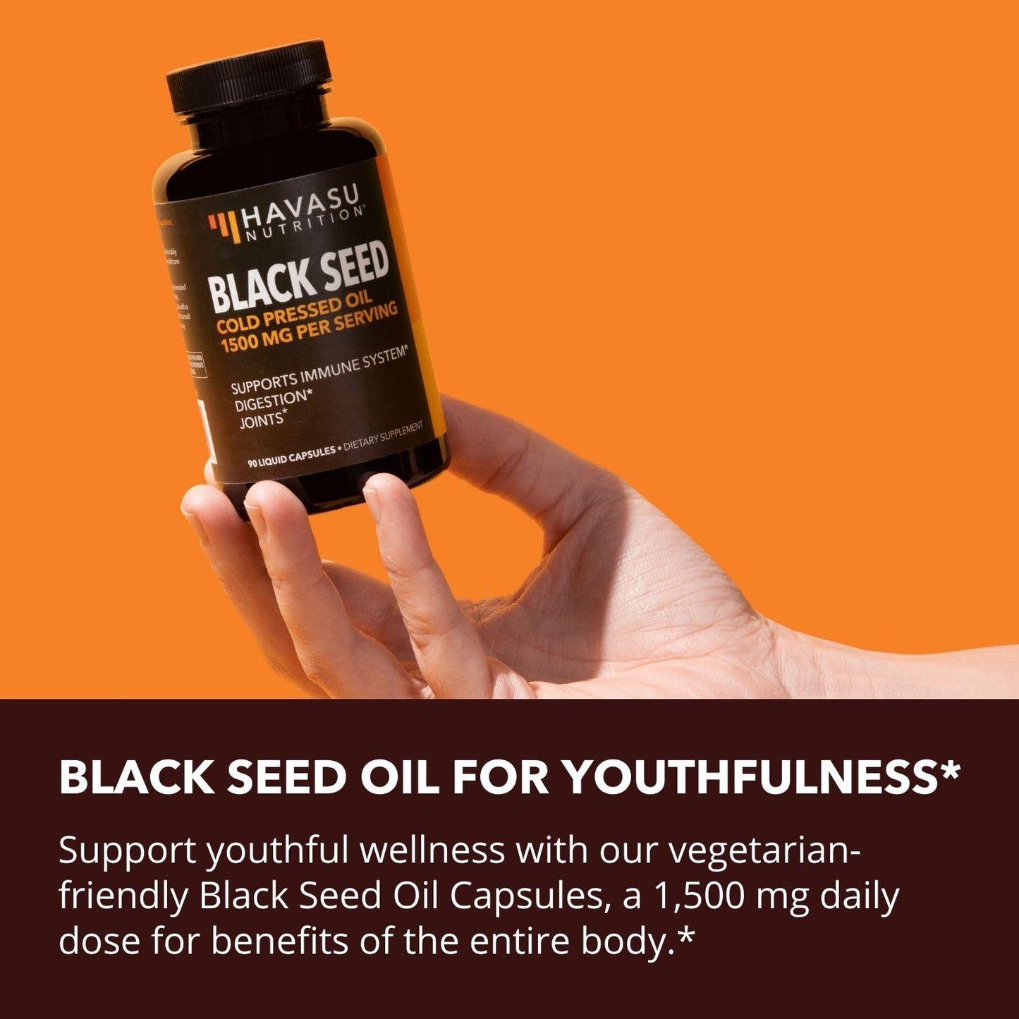 Black Seed Oil Nigella Sativa Cold-Pressed Capsules | 1500mg Black Cumin Seed Oil HAVASU NUTRITIONUS supplements