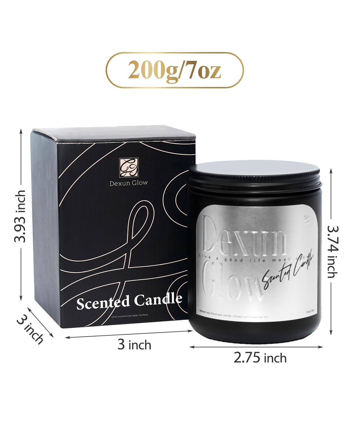 Aromatherapy Candle, Handcrafted with Natural Soy Wax and Essential Oils for Home Scented Appreciation Dexun GlowAu supplements