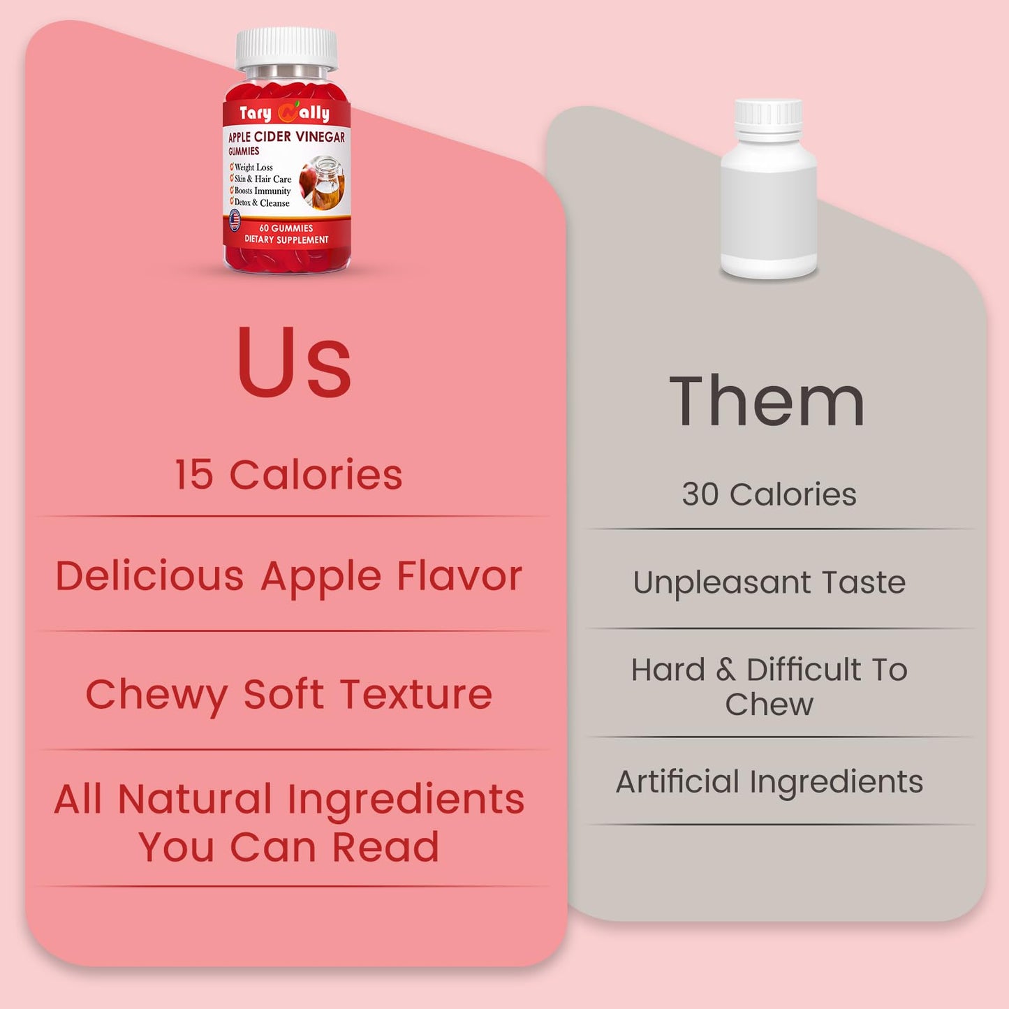 Apple Cider Vinegar Gummies Keto ACV Gummies for Weight Loss and Belly Fat Tary NallyUS supplements