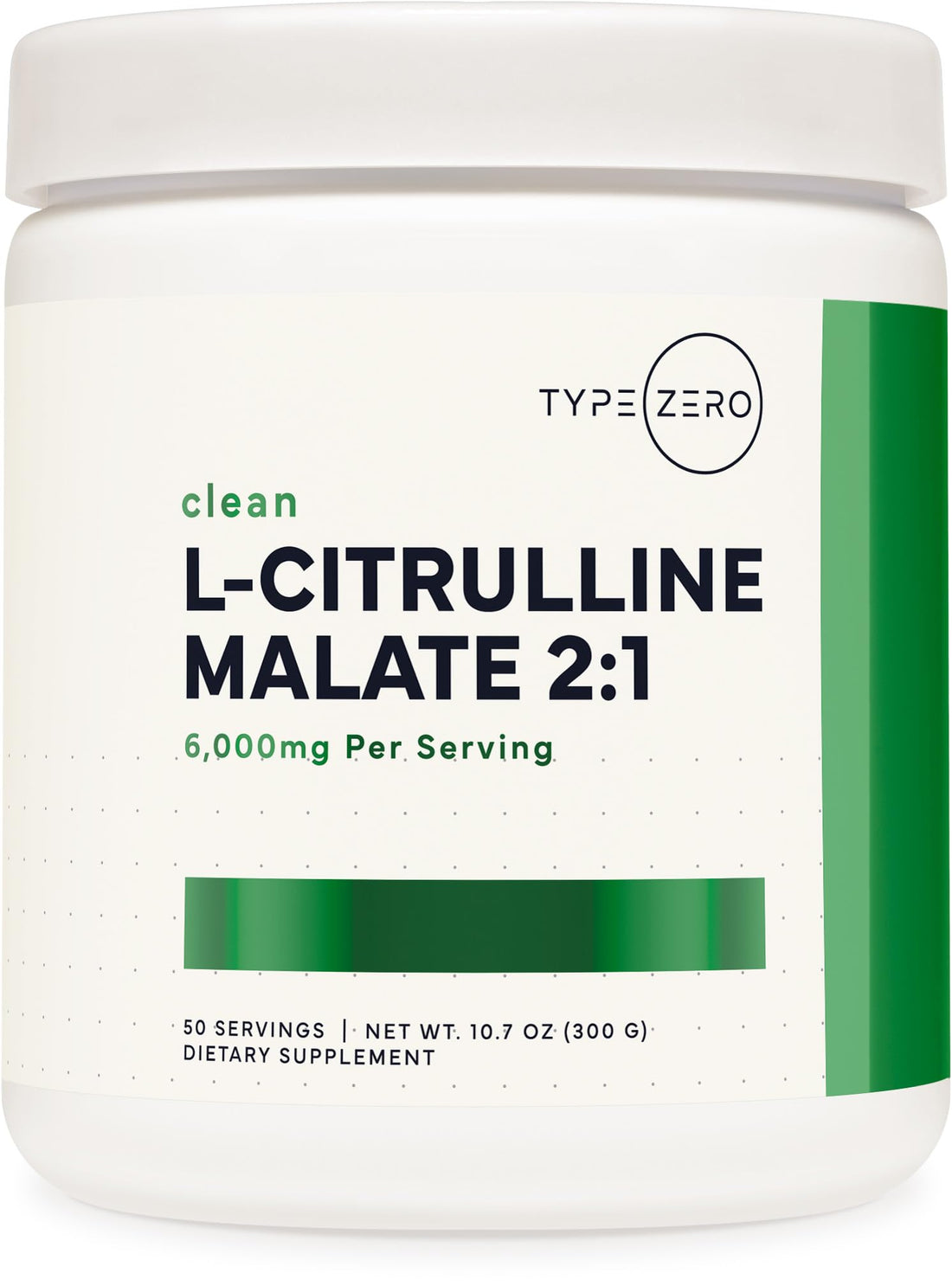 Type Zero L-Citrulline Malate Powder 2:1 6X (300g | 6000mg Per Serving | Unflavored) Ultra Clean L Citrulline, Nitric Oxide Booster, Pre Workout Type ZeroUS supplements