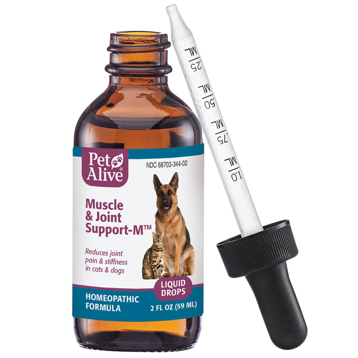 PetAlive Muscle and Joint Support-M - Natural Homeopathic Formula for Joint Pain and Stiffness in Pets - Supports Joint Health and Movement in Dogs and Cats - 59 mL PetAliveAu supplements