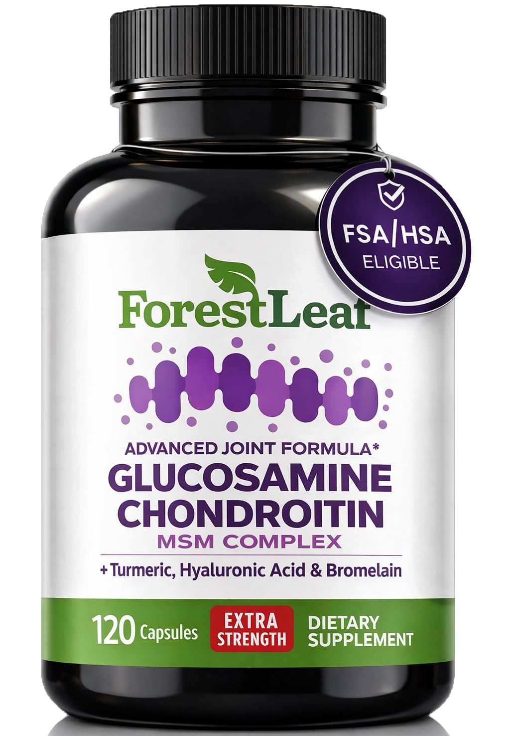 ForestLeaf Glucosamine Chondroitin MSM Joint Supplement Complex - 1200mg - 120 Caps ForestLeafAu supplements