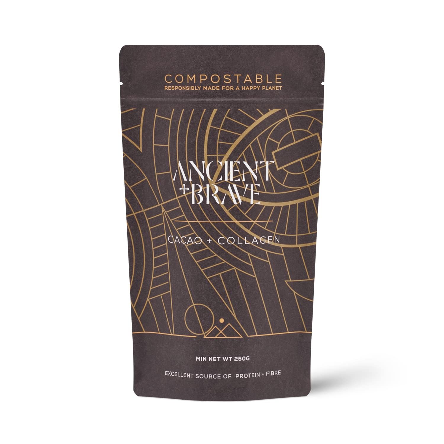 Ancient + Brave - Cacao + Collagen Powder 250g - Peruvian Raw Cacao Hot Chocolate with Grass Ancient + BraveAu supplements