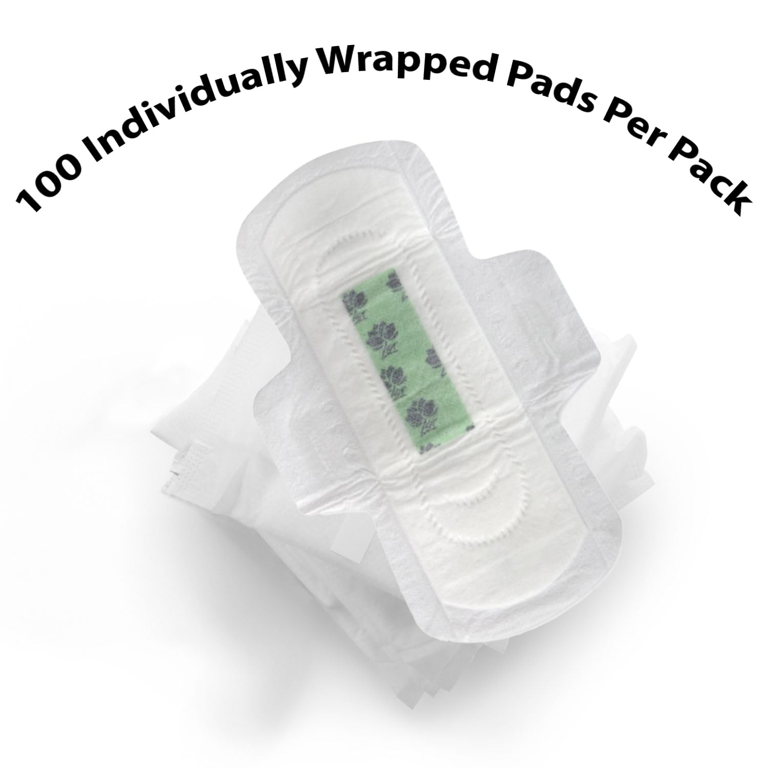 100 Bulk Pads with Wings Individually Wrapped for Women Homeless, Postpartum, Hospitals Trail makerAu supplements