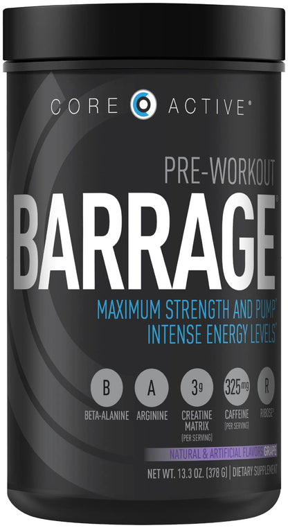 (CORE)ACTIVE Barrage Pre Workout Powder - Preworkout for Women & Men, Creatine (CORE)ACTIVEUS supplements