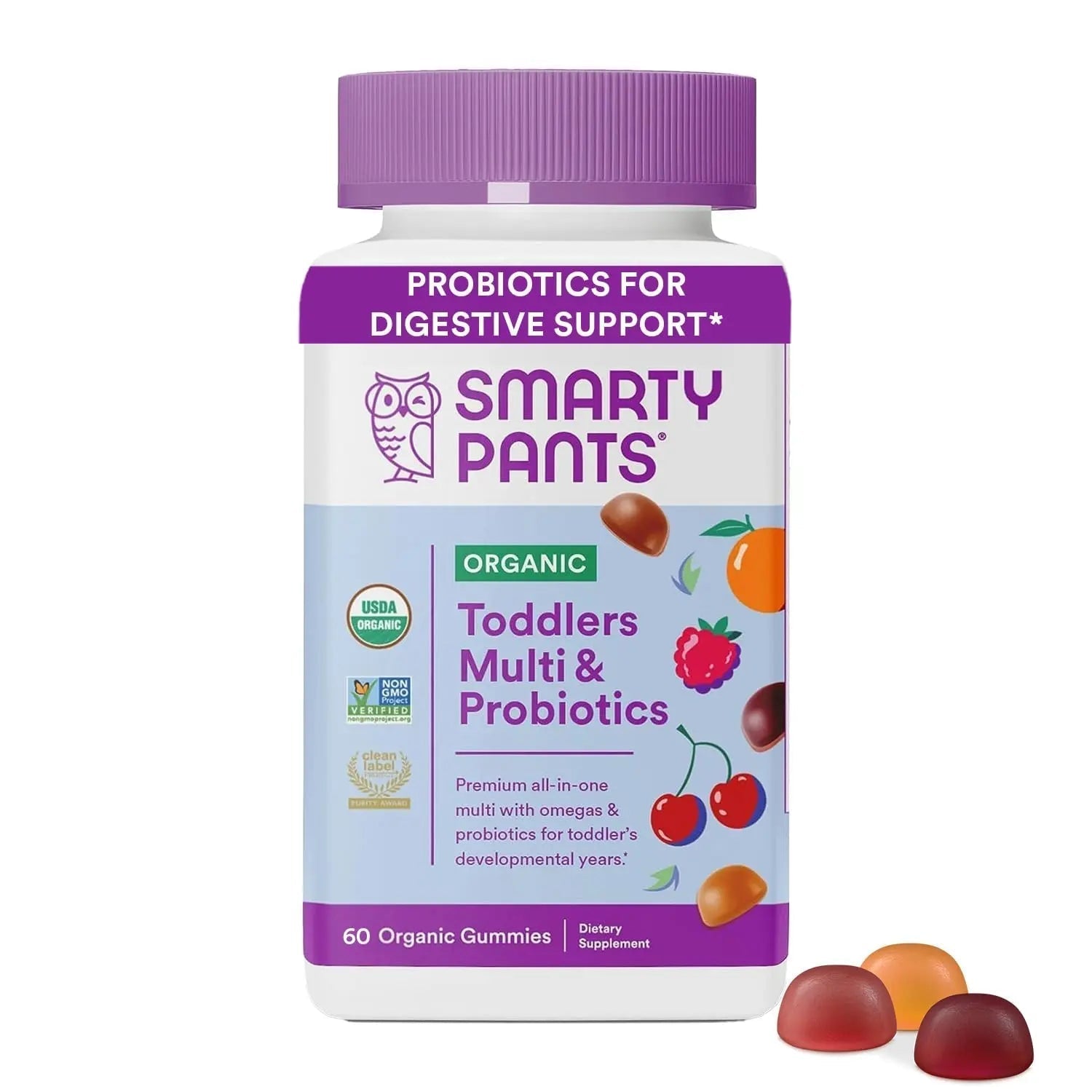 SmartyPants Organic Toddler Multivitamin Gummies & So Cozy Leave in Conditioner for Kids' Curly Hair, 60 Count SmartyPantsAu supplements