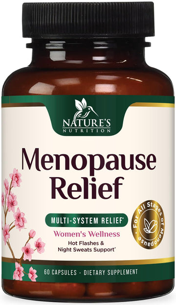 Menopause Supplement for Women - Natural Menopause Relief Support for Mild Hot Flashes & Night Sweats - Best Probiotics for Women, Dong Quai, Black Cohosh, Ashwagandha - Bottled in USA - 60 Capsules Nature's NutritionAu supplements