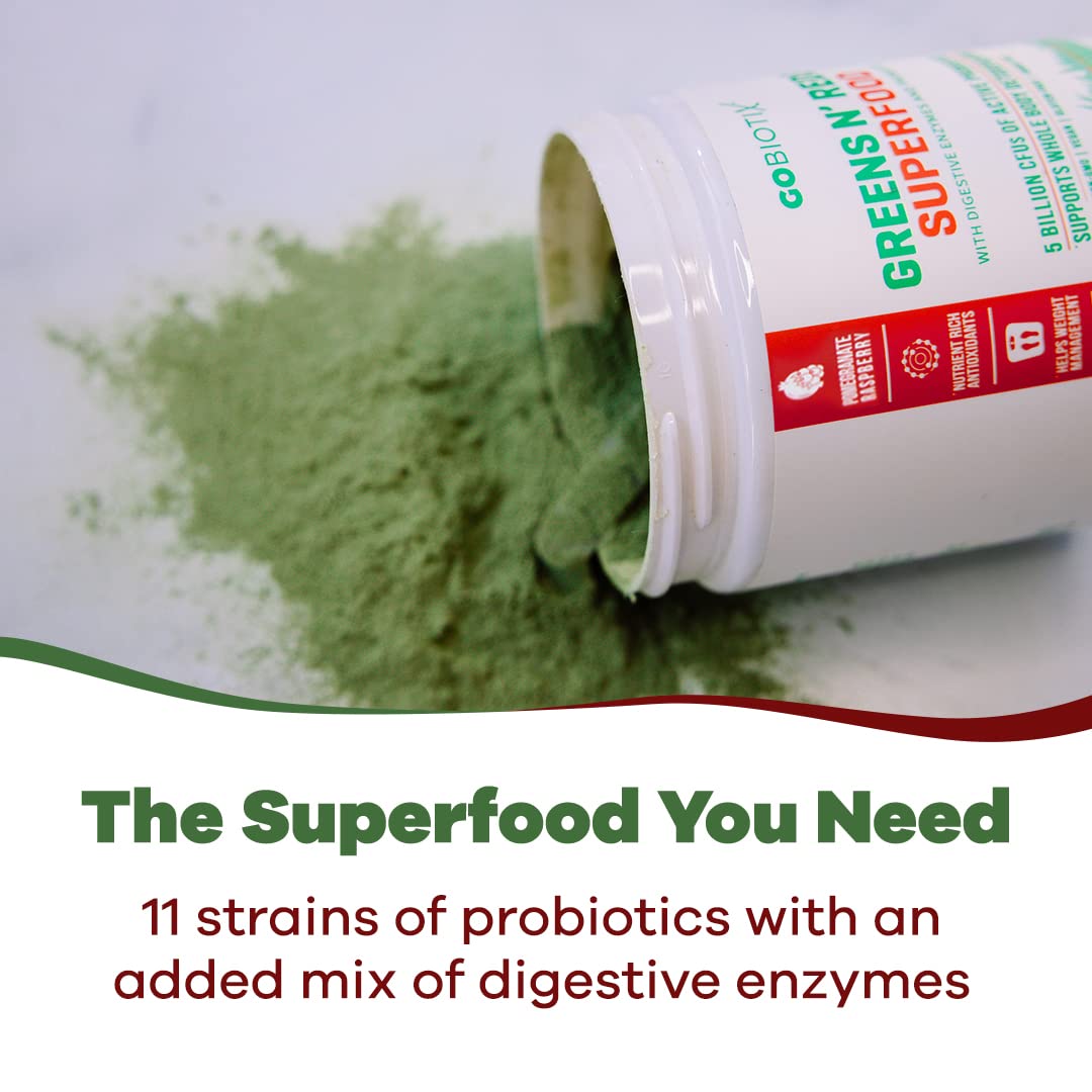 GOBIOTIX Super Greens Powder with Organic Spirulina - Superfood Supplement GOBIOTIXUS supplements
