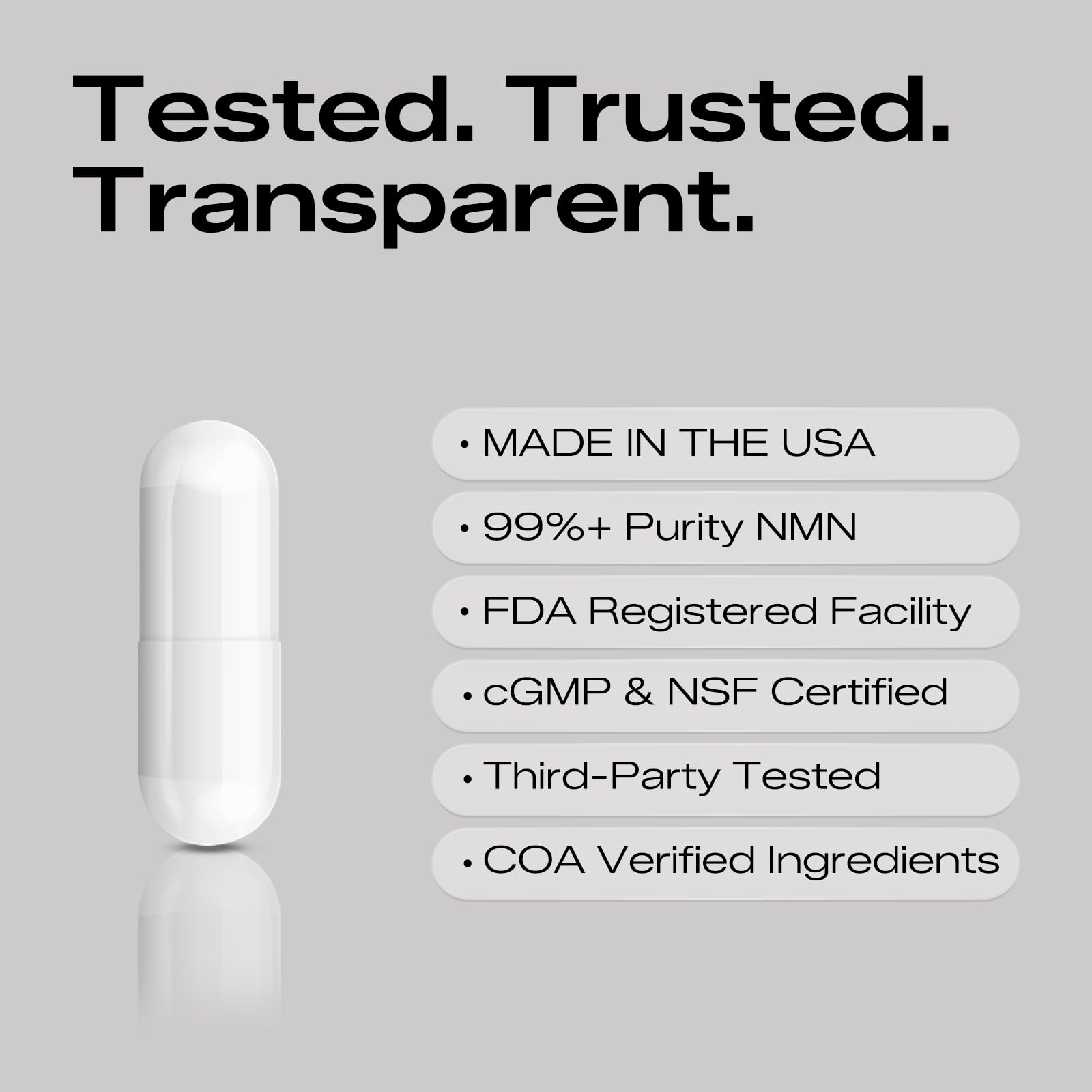 PEPAX NMN Supplement 500mg - 99% Pure NMN Supplement Capsules for Increased NAD Levels & Healthy Aging - Third Party Tested Stabilized Capsules, cGMP Certified, 90 Liposomal NMN (45 Servings) PEPAXAu supplements