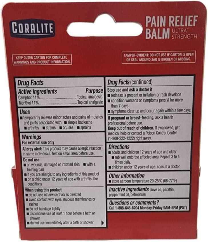 [3-Pack] Coralite Ultra Strength Pain Relief Balm by Coralite CoraliteAu supplements