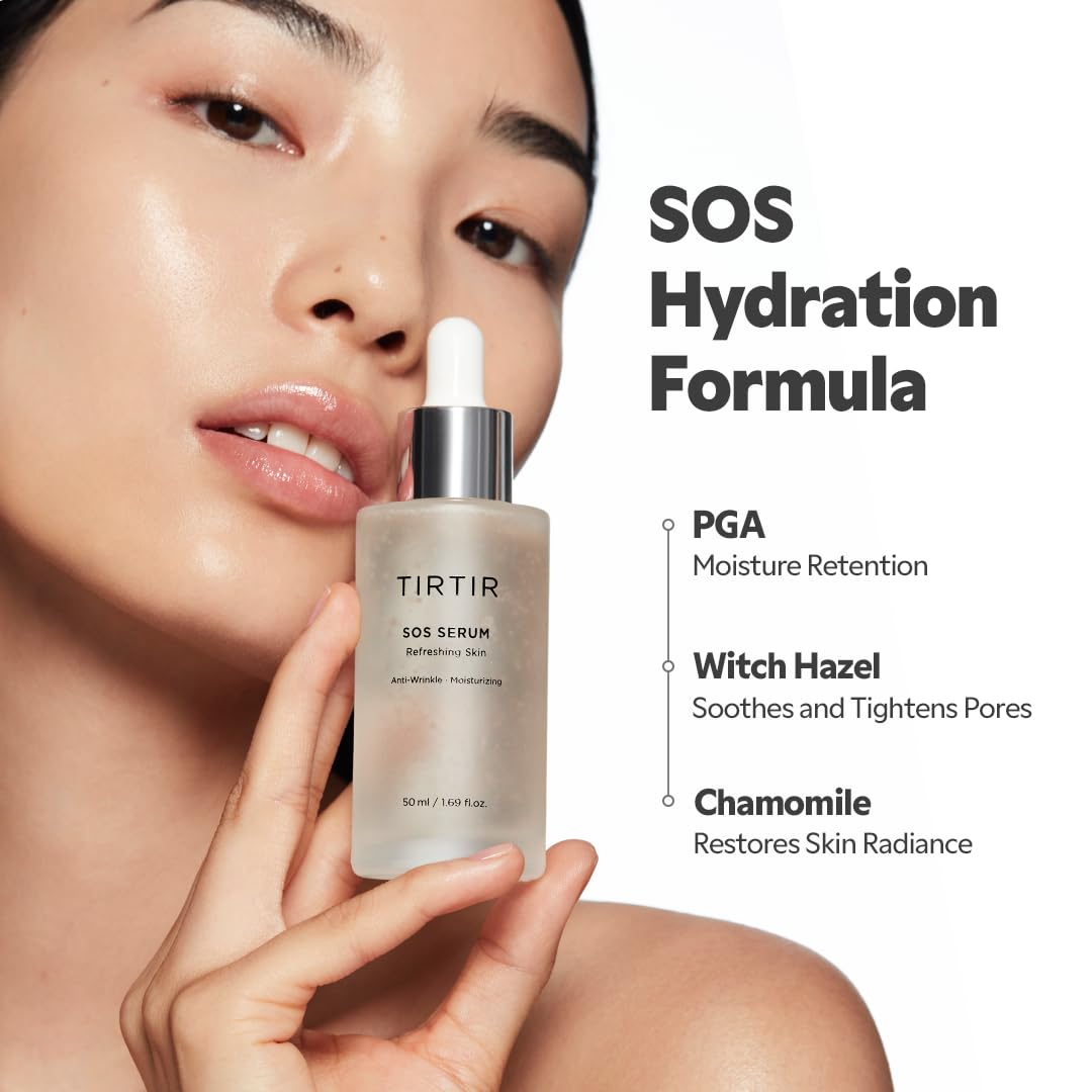 TIRTIR SOS Serum - Radiant Glow Boosting Face Serum - Plumping, Anti Aging, Hydrating - Visibly Smooth and Glowy Skin - Fragrance Free for All Skin Types, 1.69 fl.oz. TIRTIRAu supplements