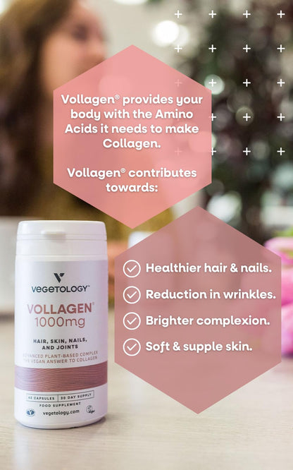Vegetology Vollagen® Plant Based Complex – Plant Based Protein Alternative to Collagen VEGETOLOGYUS supplements