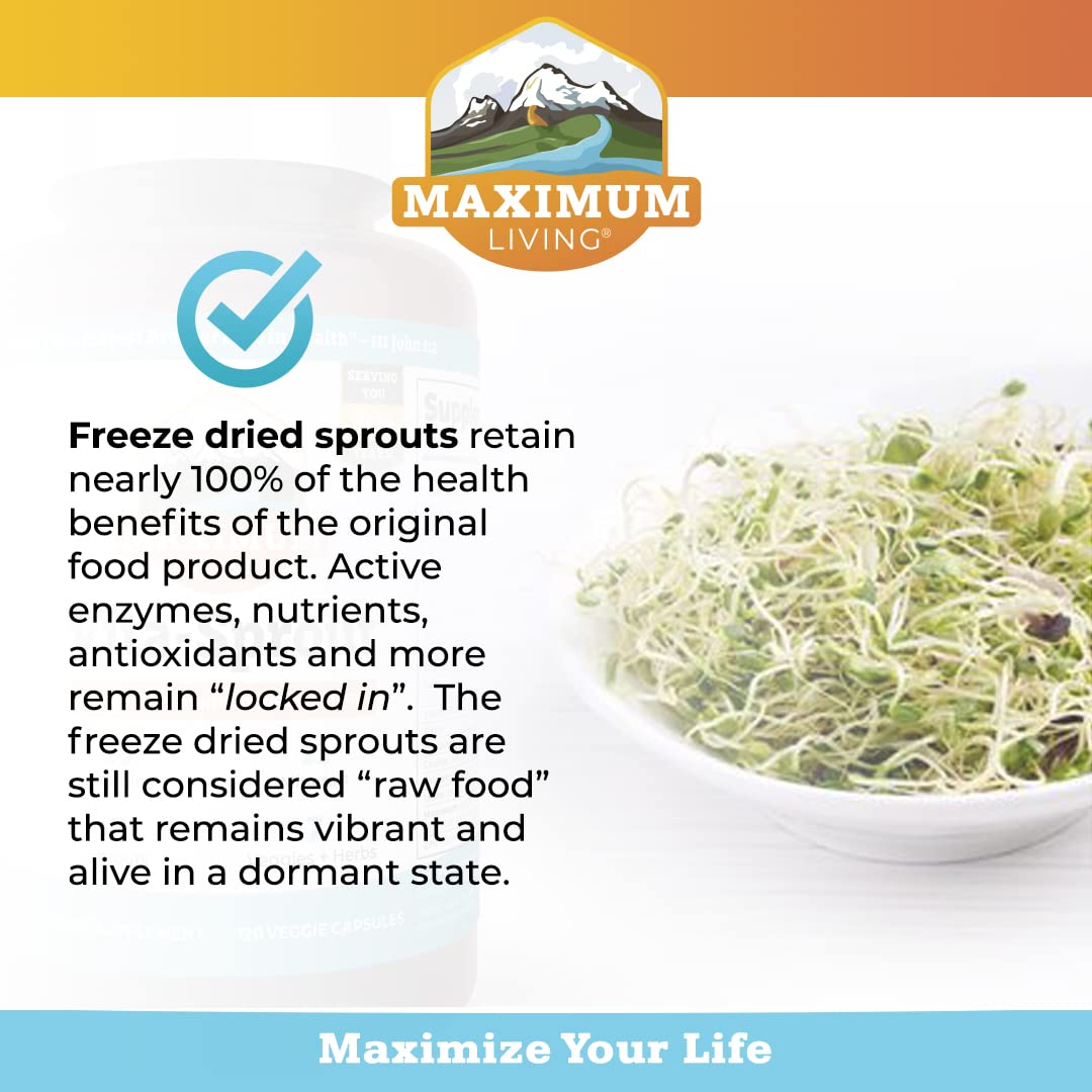 Maximum Living - Vita-Sprout Whole-Food Multivitamin & Phytonutrient Blend - 120 Capsules Maximum LivingAu supplements