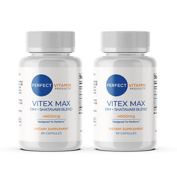 Perfect Vitamin Products Vitex Max DIM + Shatavari – Hormone Balance & Menopause Support for Women – Vegan Blend with Adaptogens for Mood, Cycle & Stress Relief – 4600mg (2-Pack) Perfect Vitamin ProductsAu supplements