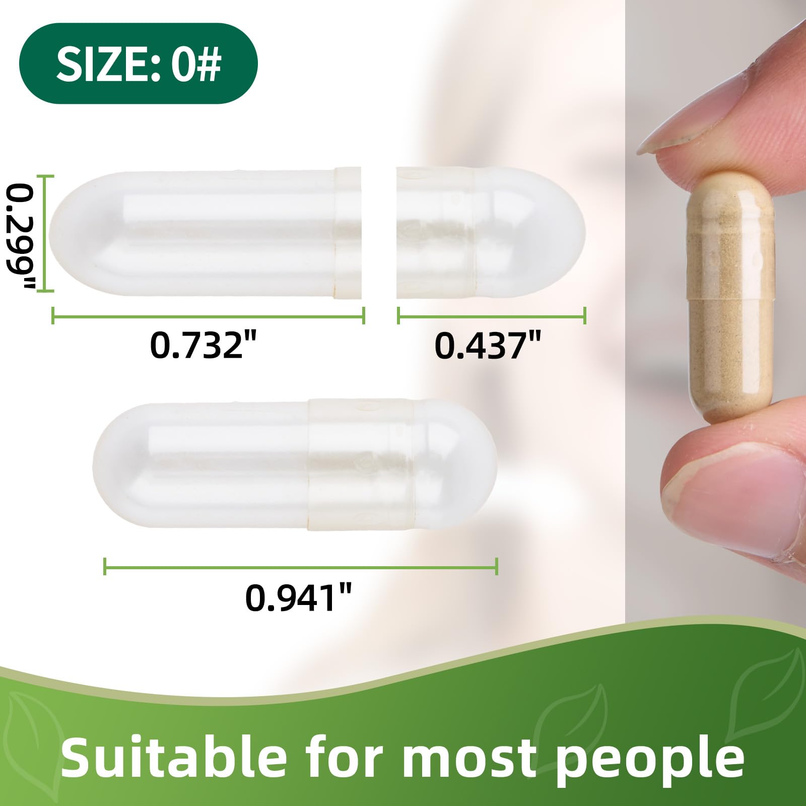 EaccoViigr Size 0 Empty Capsules - 500 Count Clear Empty Pill Capsules with Capsule Filling Kit, Fillable Vegan Vegetarian Capsule Empty for Vitamins, Easy for DIY Supplements EaccoViigrAu supplements