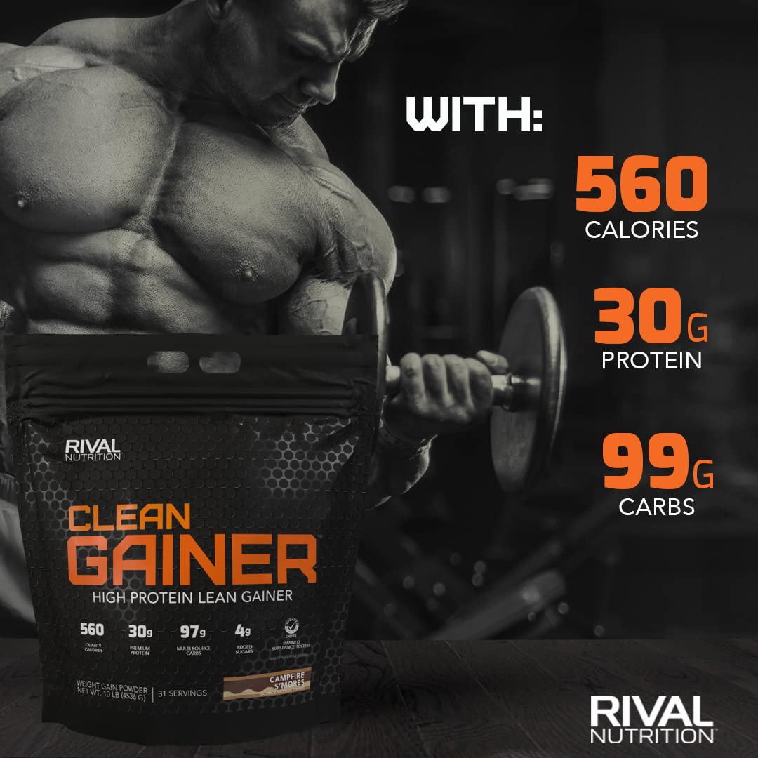 Rivalus Clean Gainer, S'Mores, 10 Pound RivalusUS supplements