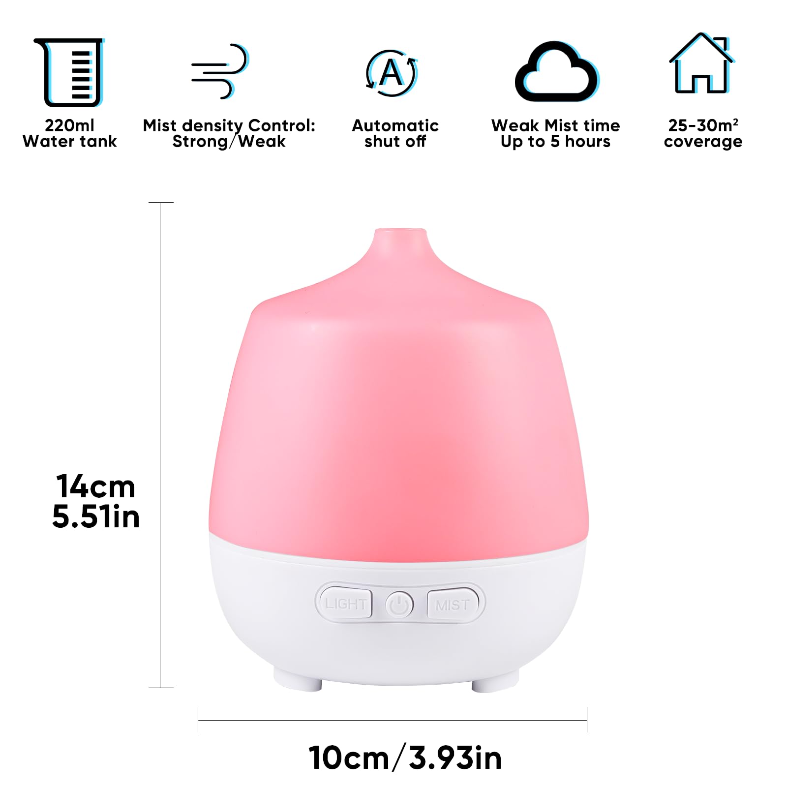 HAPPTWS 220Ml Essential Oil Diffuser - Diffusers for Essential Oils Aromatherapy Diffuser HAPPTWSAu supplements