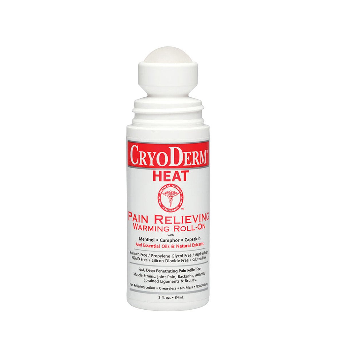 Cryoderm Heat Roll-On 3 oz. CryoDermAu supplements