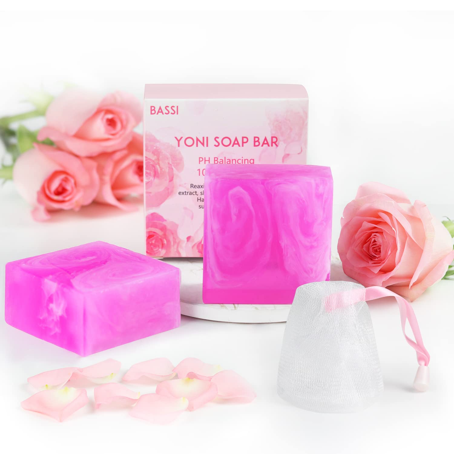 Yoni Soap Bars Vaginal Wash 2 PCS, 100% Natural Organic Yoni Bar Soap for Women Ph Balance Yoni BASSIAu supplements