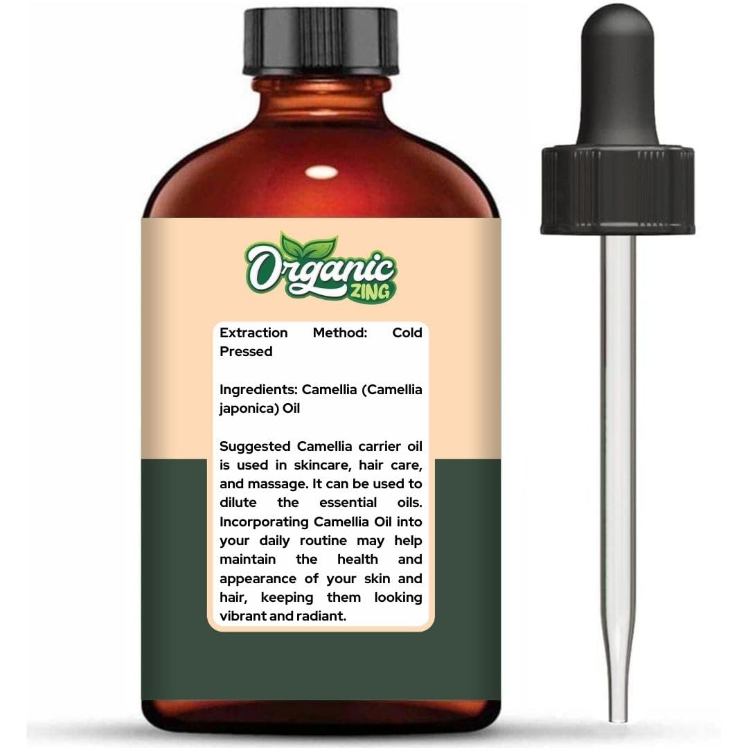 Organic Zing Camellia (Camellia Japonica) Oil | Pure & Natural Carrier Oil for Skincare, Hair Care & Massage ORGANIC ZINGAu supplements