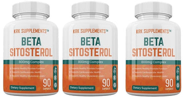 KRK SUPPLEMENTS Bundle Combo for 3 Total Bottles of Beta Sitosterol 800mg KRK SUPPLEMENTSUS supplements