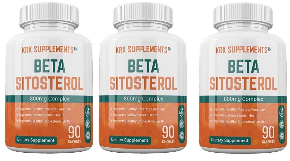 KRK SUPPLEMENTS Bundle Combo for 3 Total Bottles of Beta Sitosterol 800mg KRK SUPPLEMENTSUS supplements