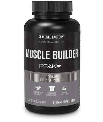 Jacked Factory Essentials Muscle Builder - ATP Muscle Builder for Men with Peak ATP to Support Muscle Gain, Enhance Athletic Performance, & Increase Strength - 30 Capsules Jacked FactoryAu supplements