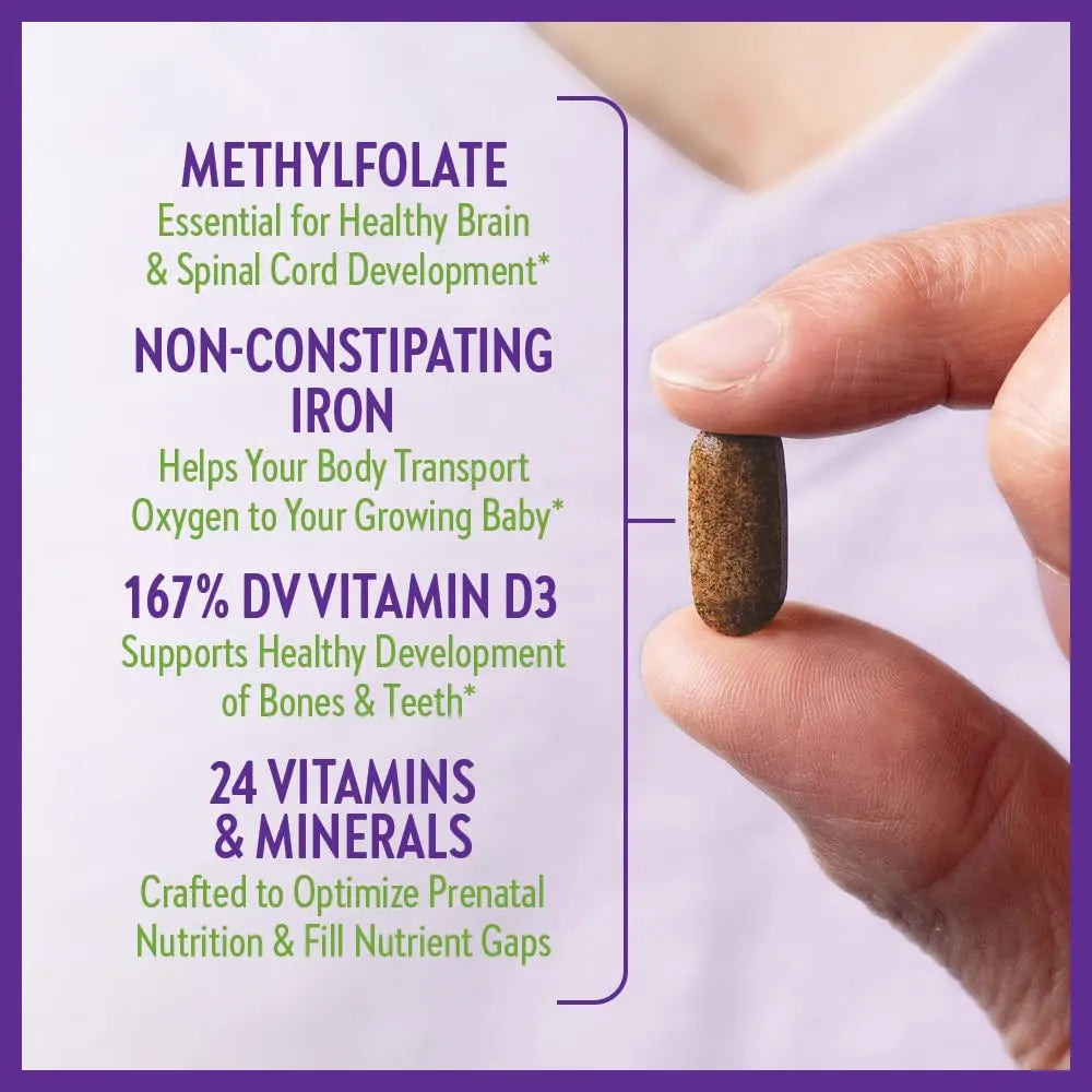New Chapter Perfect Prenatal Vitamins, Organic Prenatal Vitamins, Non-GMO Ingredients for Healthy Baby & Mom - Folate (Methylfolate), Iron, Vitamin D3 New ChapterAu supplements