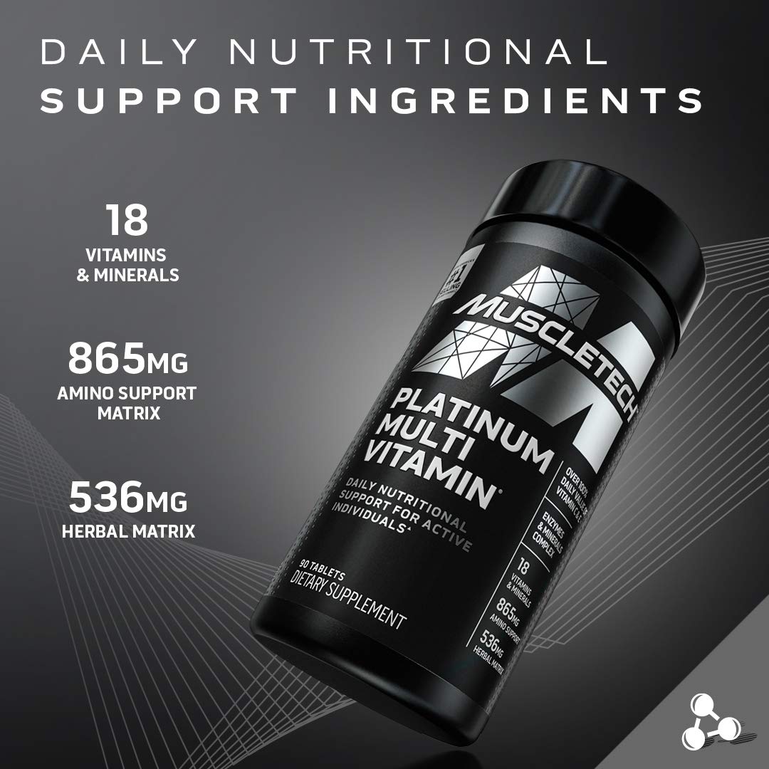 Muscletech Multivitamin for Men & Women Platinum Multivitamin | Vitamin C for Immune MuscleTechUS supplements