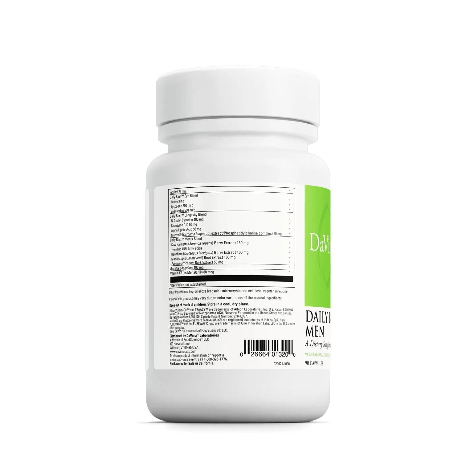 DAVINCI Labs - Daily Best Men - A Dietary Supplement with Vitamin B6, Vitamin B12 Vitamin C, Vitamin K2, and More - Vegetarian DAVINCIAu supplements