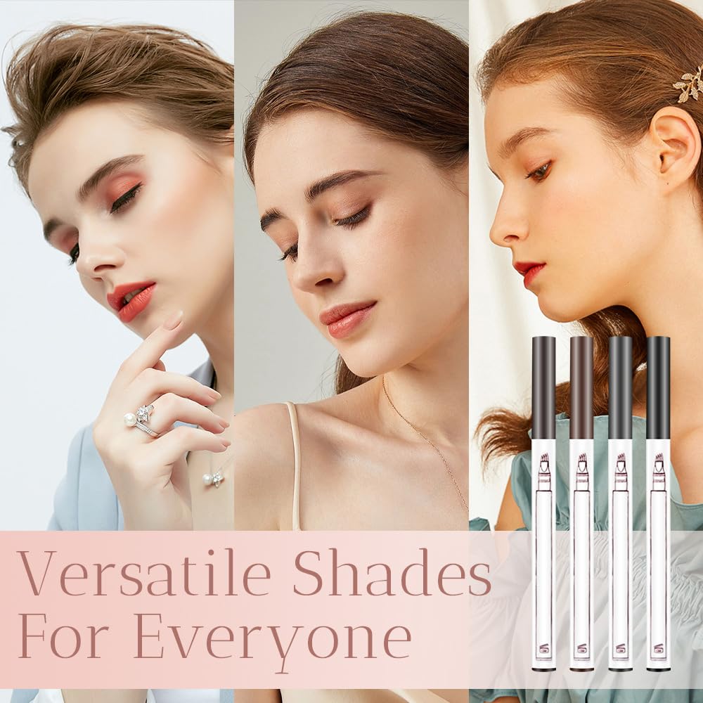 2PCS New Waterproof Brow Pencil with Micro-Fork Tip, 3D Magic Eyebrow Pencil 4-Head Split Waterproof Long-lasting,Fine Stroke Eyebrow Pen Makeup Eyebrow Pencils Stay on All Day (Brown) GenericAu supplements