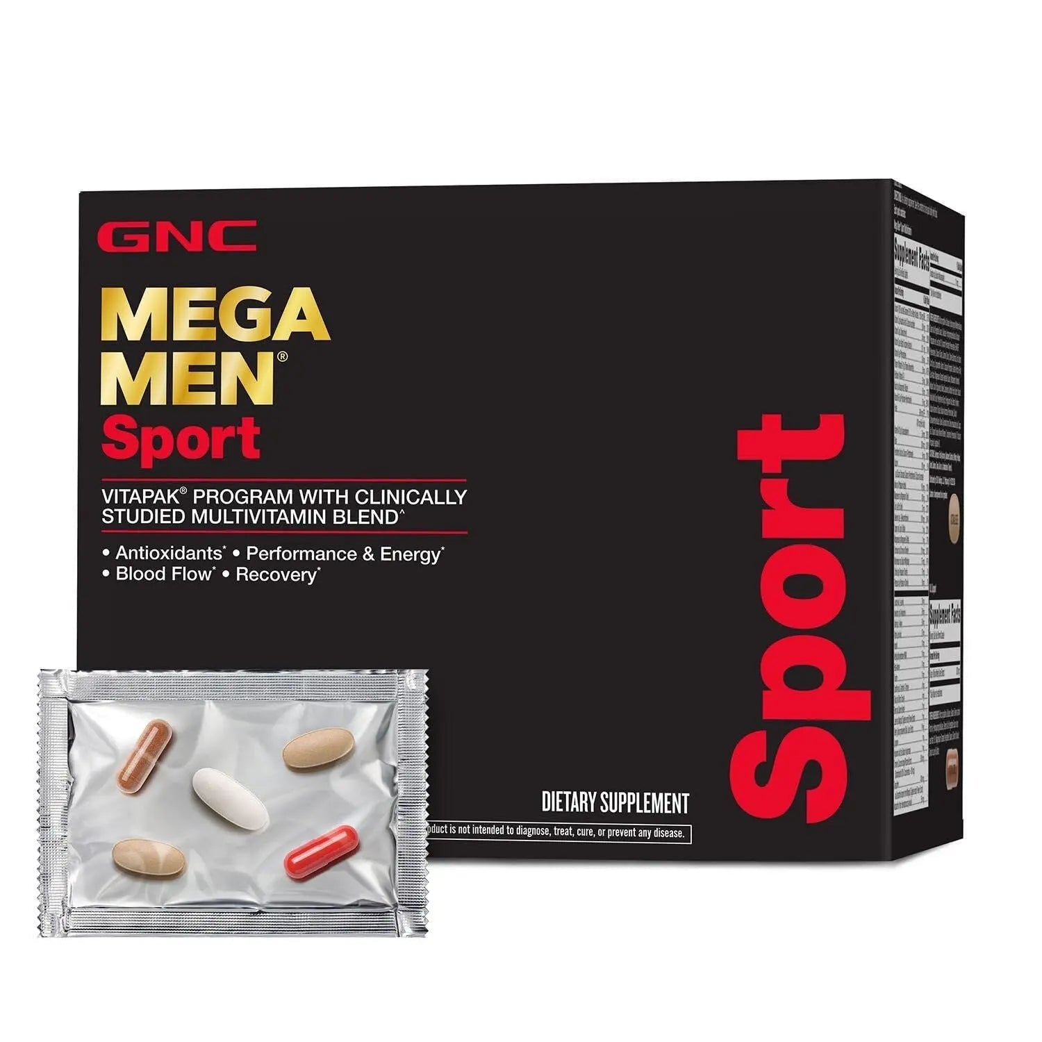 Mega Men Sport Vitapak Program, Convenient Complete Nutrition, 4 Products in 1 Packet, Athletic Performance, Energy, Recovery GNCAu supplements