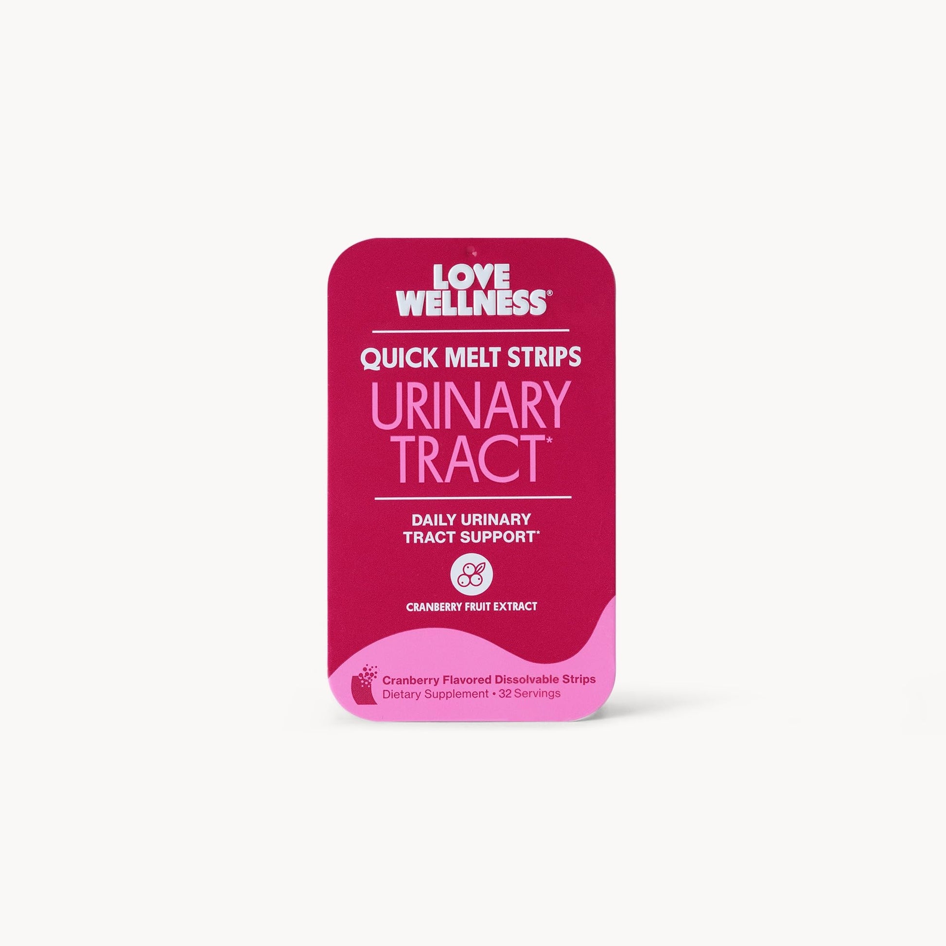 Love Wellness Urinary Tract* Quick Melt Strips - Fast-Dissolving UT Support with 36 mg PACs from Cranberry Fruit Extract - Promotes Urinary Health* - No Water Needed - Vegan and Sugar Free - 32 Strips Love WellnessAu supplements