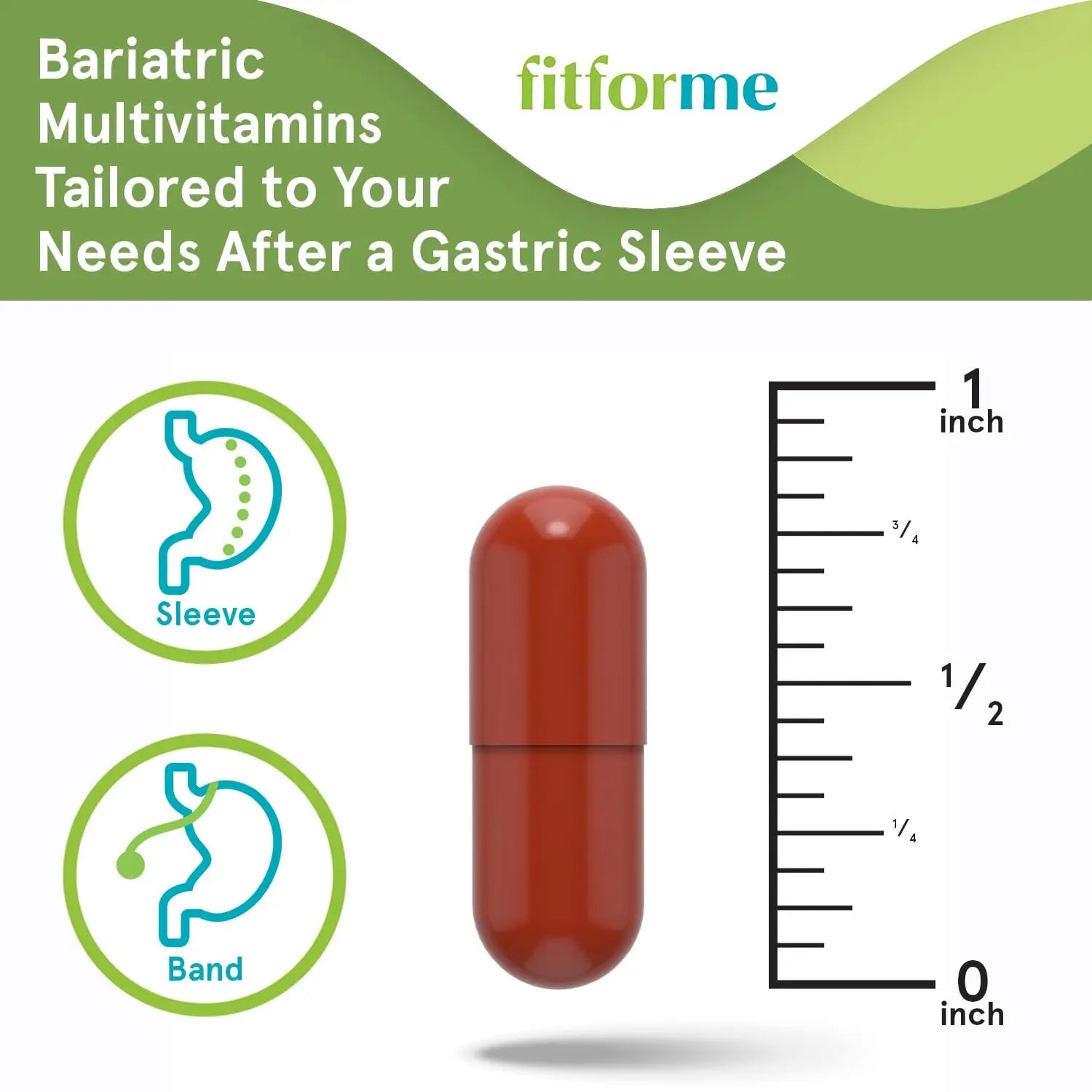 FitForMe Bariatric Multivitamin, Tailored for Gastric Sleeve Surgery – One-a-Day Capsule, 30-Day Supply, Easy-to-Swallow WLS Optimum Capsule FitForMeAu supplements