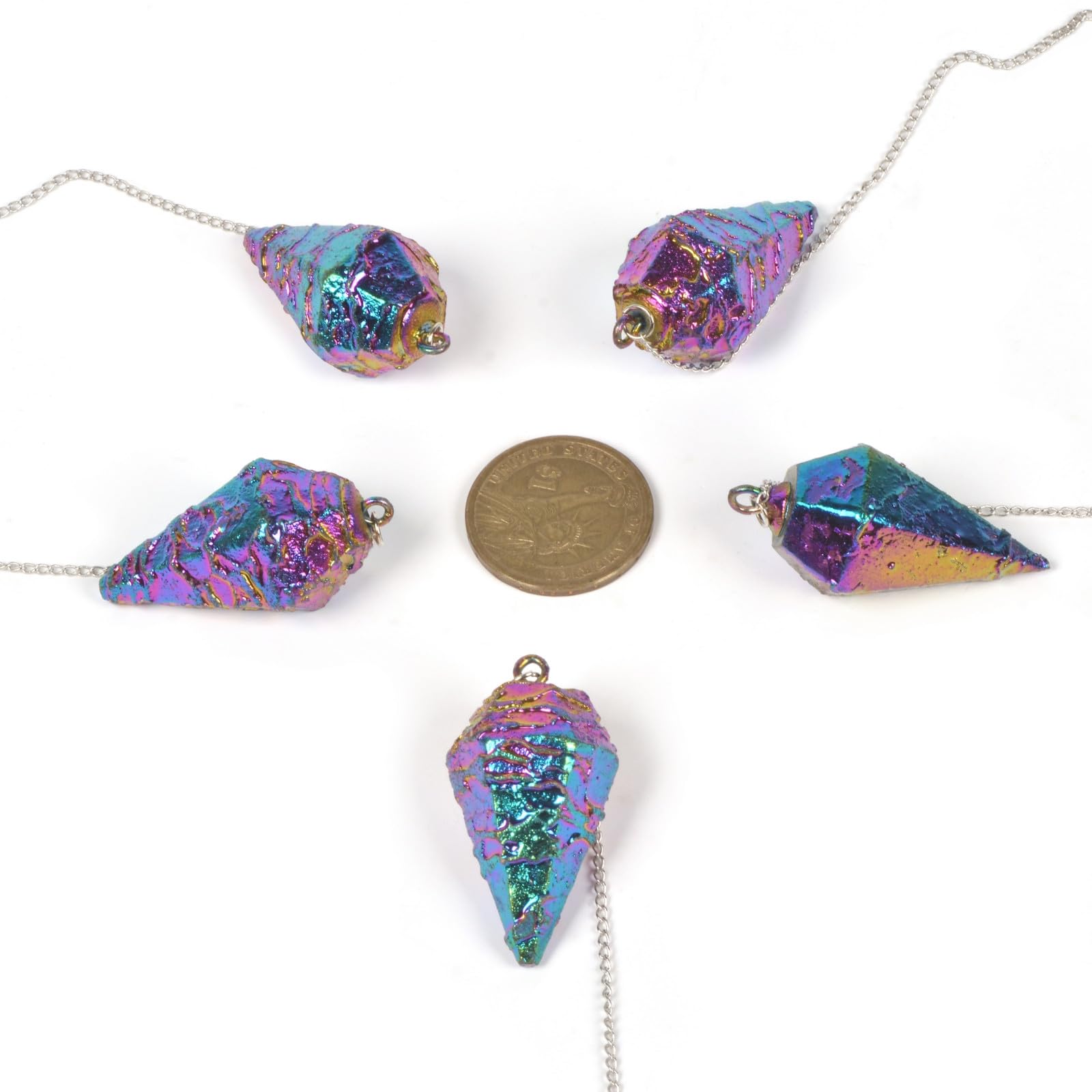 JUSTINSTONES Metallic Rainbow Coated Dragon Blood Fossil Gemstone Rock Crystal Hexagonal JUSTINSTONESAu supplements