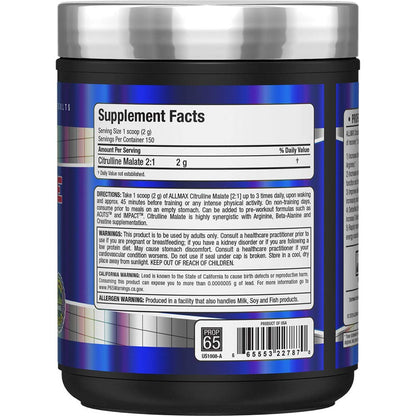ALLMAX Essentials CITRULLINE MALATE 2:1 - 300 g Powder - Improves Endurance ALLMAX NutritionUS supplements