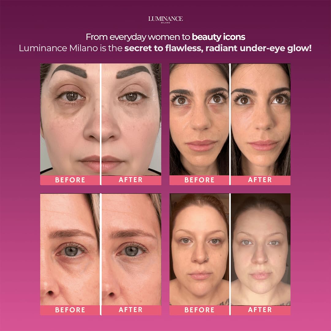 Original Luminance Milano Under Eye Brightener Pink – Lightweight Pink Under Eye Corrector for Dark Circles and Fine Lines – Vegan Concealer Brightener for Tired Eyes – Natural Radiant Finish Luminance MilanoAu supplements