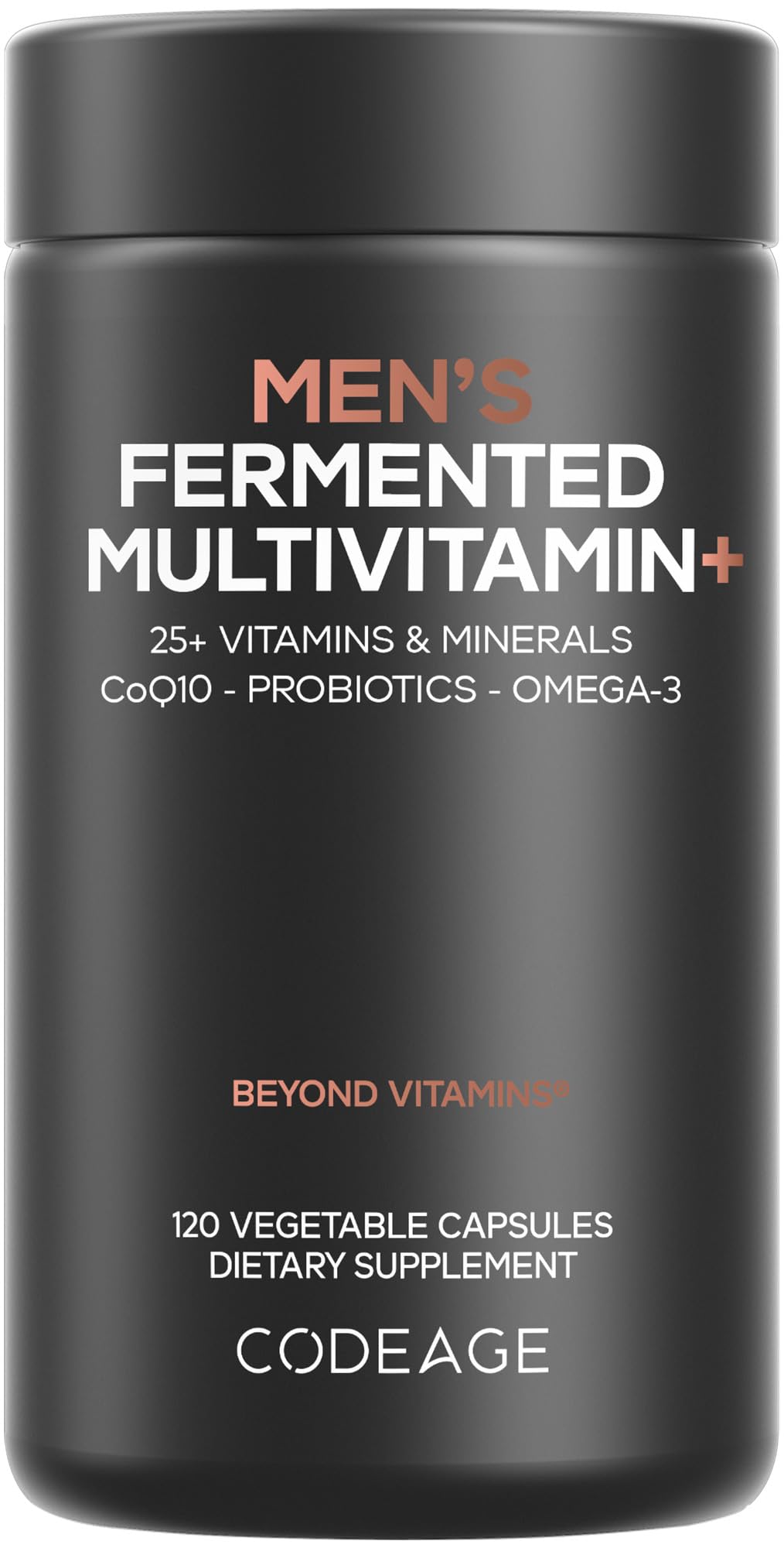 Codeage Men’s Daily Multivitamin – 25+ Essential Vitamins & Minerals, Organic Whole Foods, Probiotics, Omega-3, Zinc, Vitamins A, B, C, D, E & K – 120 Capsules CodeageAu supplements