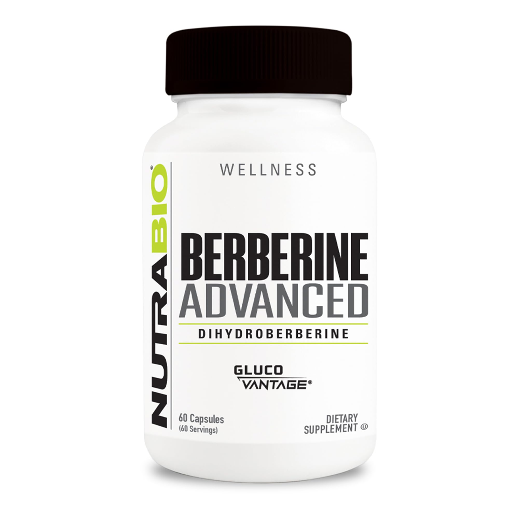 NutraBio Berberine Advanced Supplement (Dihydroberberine), 200 mg - Provides Advanced Absorption Carbohydrate Tolerance Support, 60 Caps NutraBioAu supplements