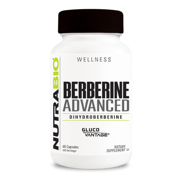 NutraBio Berberine Advanced Supplement (Dihydroberberine), 200 mg - Provides Advanced Absorption Carbohydrate Tolerance Support, 60 Caps NutraBioAu supplements