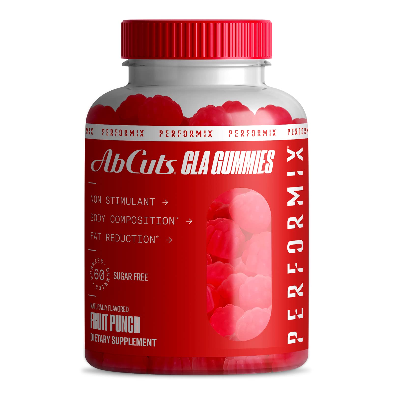 PERFORMIX AbCuts CLA Gummies - 60 Gummies, Fruit Punch - Non-Stimulant PERFORMIXUS supplements