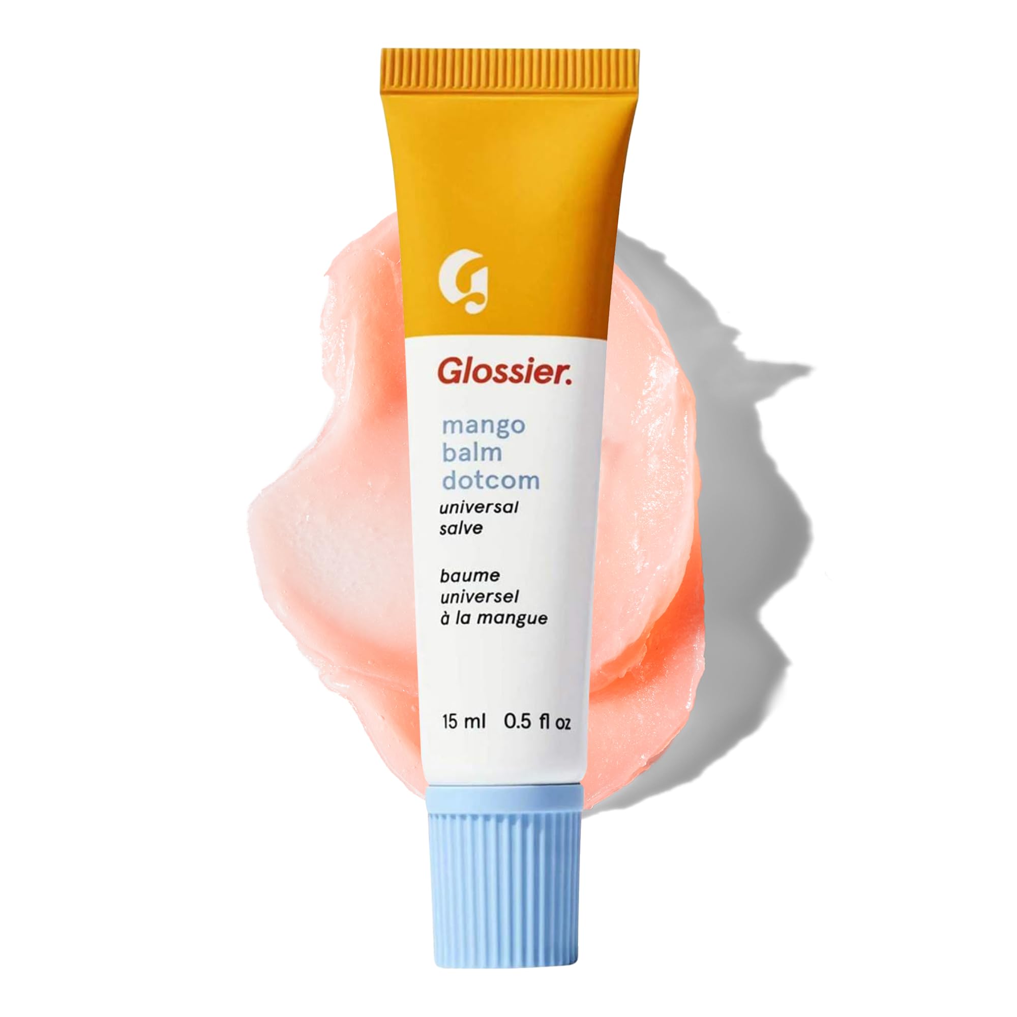 Glossier Balm Dotcom Hydrating Tinted Lip Balm - Universal Salve, Up to 12Hr Moisture for Dry Lips, Cuticles & Skin - Lanolin, Beeswax & Castor Oil - Mango, Tropical Peach Tint, 15ml GlossierAu supplements