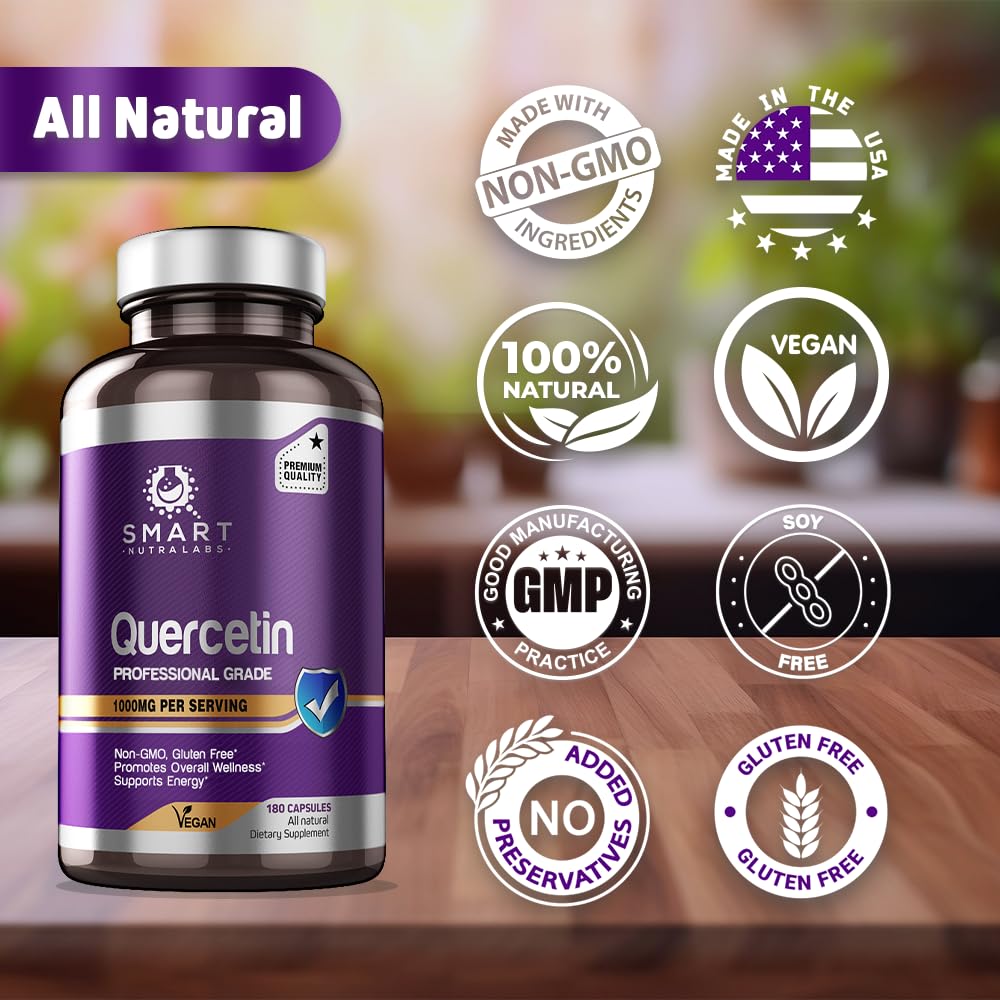 SMART NUTRA LABS Quercetin 1000mg- 180 Vegan Capsules SMART NUTRA LABSAu supplements