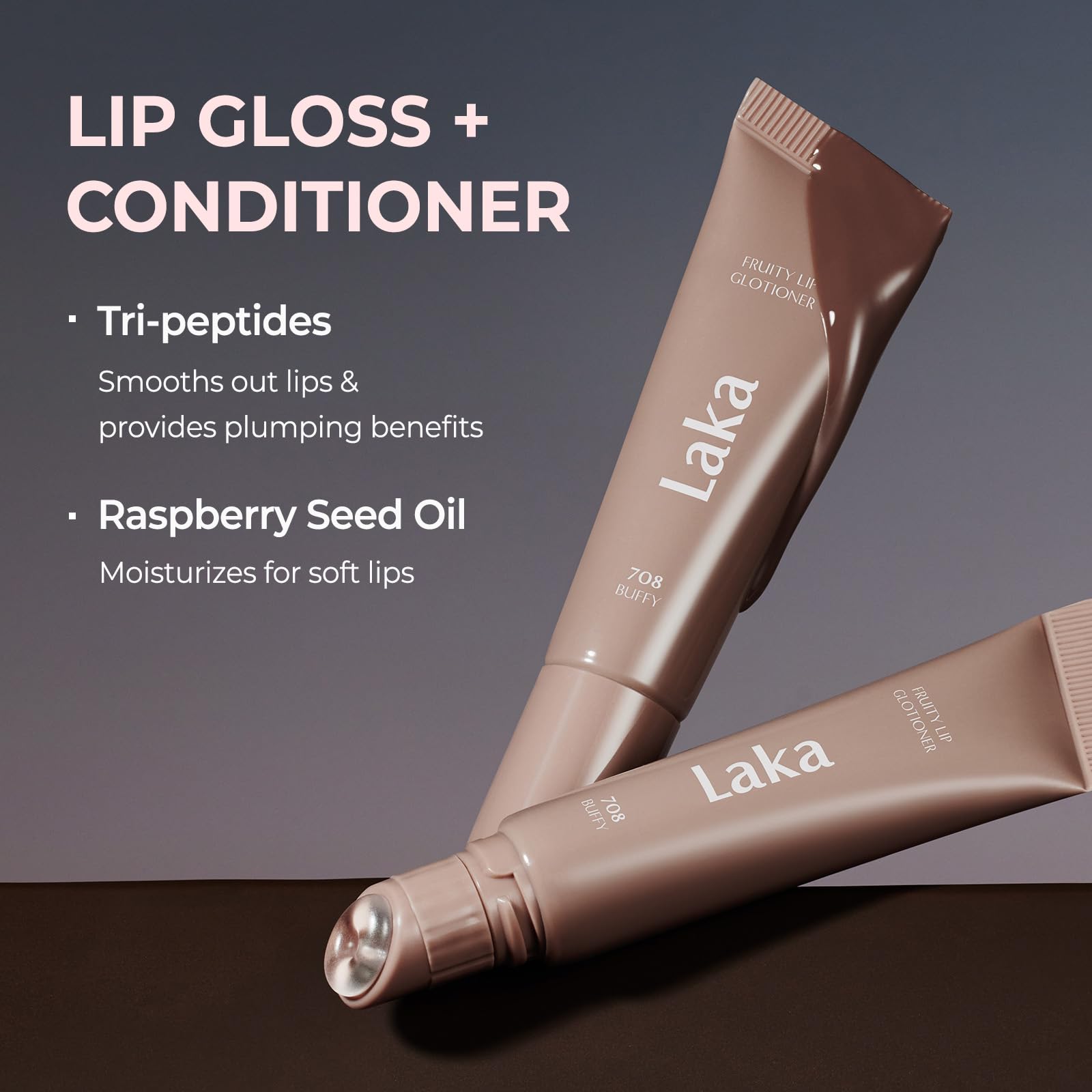 Laka Fruity Lip Glotioner, 10ml/0.33 fl.oz, Lip Gloss with High Shine Vivid Colors, Jelly tip for Hygienic & Easy Application, K-Beauty (#703 Apri) LakaAu supplements