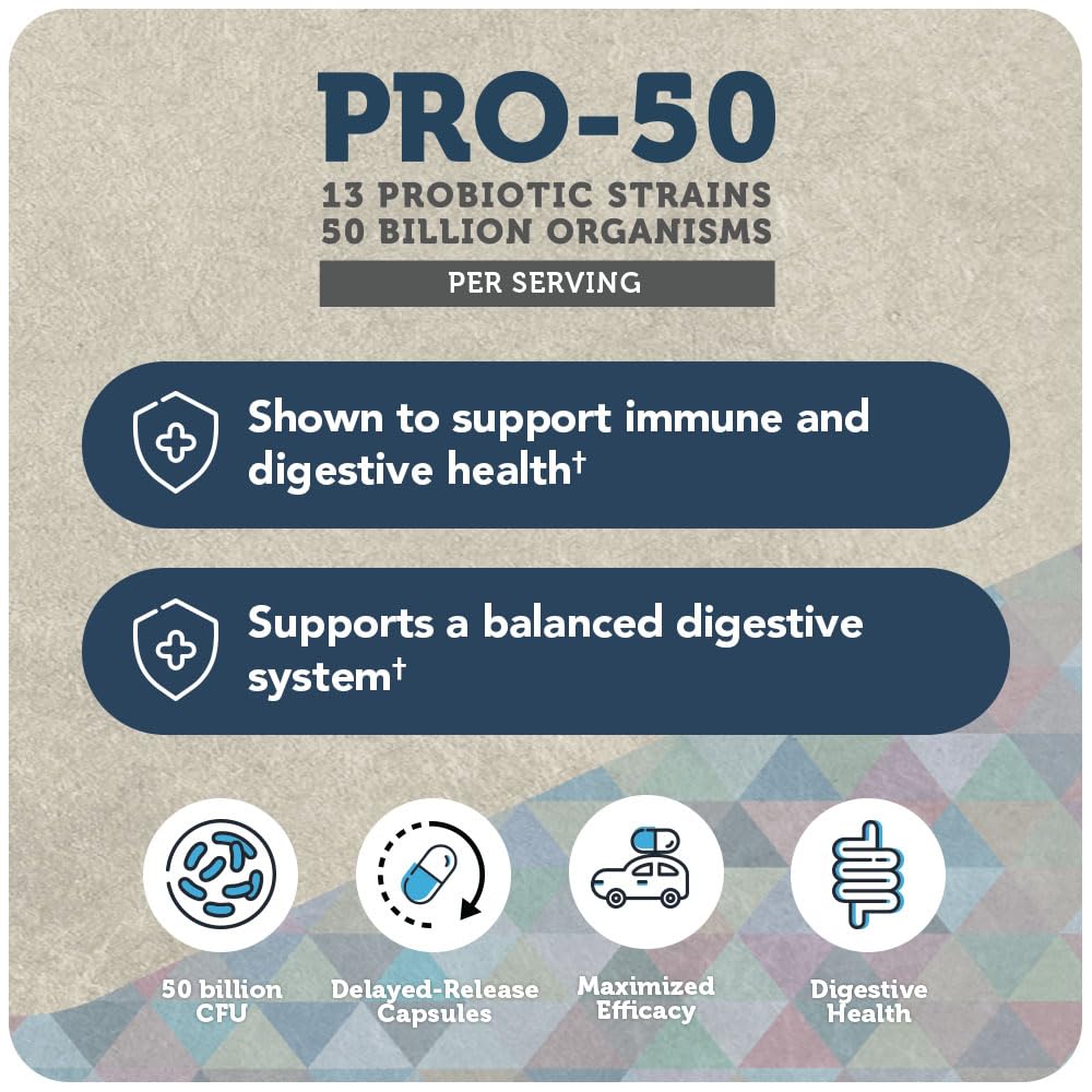 Vitamin Bounty Pro-50 Probiotics - 13 Probiotic Strains, Gut Health, Digestive Health Vitamin BountyAu supplements