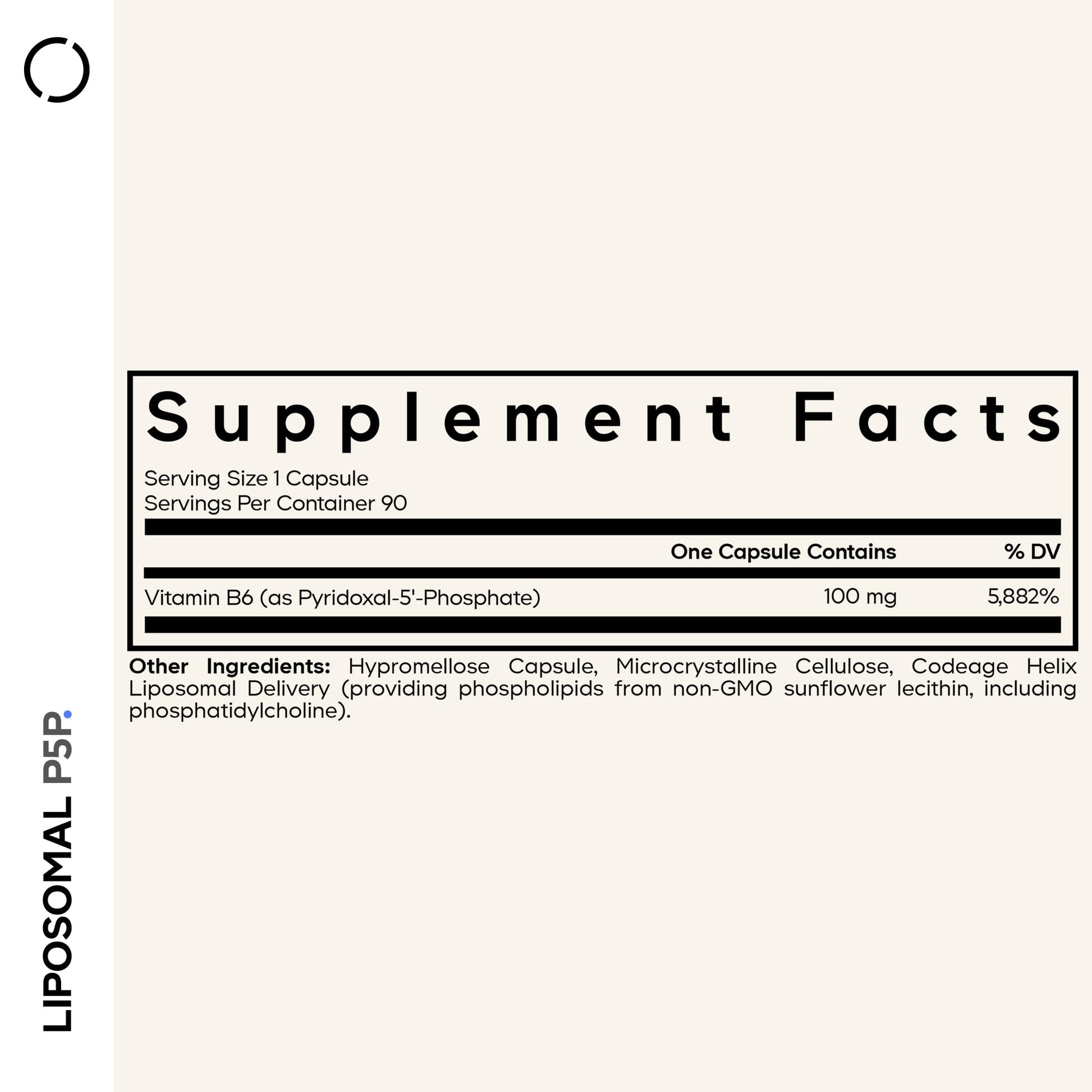 Codeage Liposomal P5P Supplement – Vitamin B6 as Pyridoxal-5'– Phosphate – Liposomal Delivery – Active B6 Form – 3-Month Supply – 1 Capsule Daily – Non-GMO – 90 Capsules CodeageAu supplements