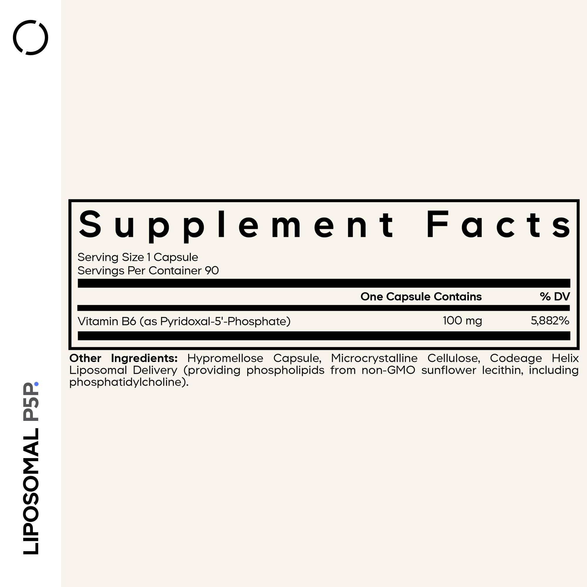 Codeage Liposomal P5P Supplement – Vitamin B6 as Pyridoxal-5'– Phosphate – Liposomal Delivery – Active B6 Form – 3-Month Supply – 1 Capsule Daily – Non-GMO – 90 Capsules CodeageAu supplements