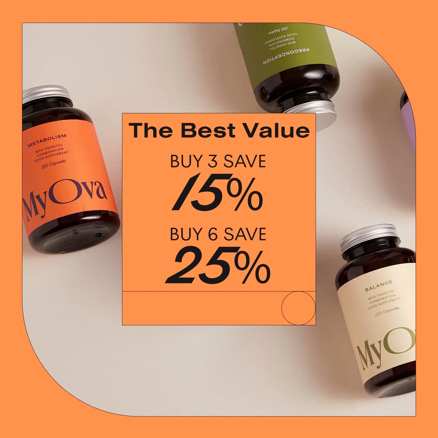 MyOva Metabolism PCOS Supplement - 120 capsules, 30-Day Supply - 2000mg MyOvaUS supplements